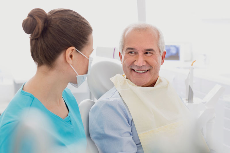 dental patient smiling after procedure
