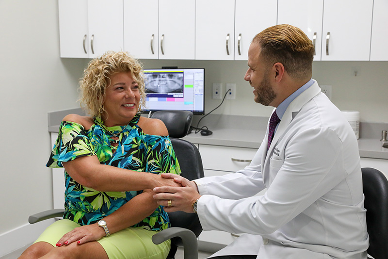 Dr. Planes during a patient consultation